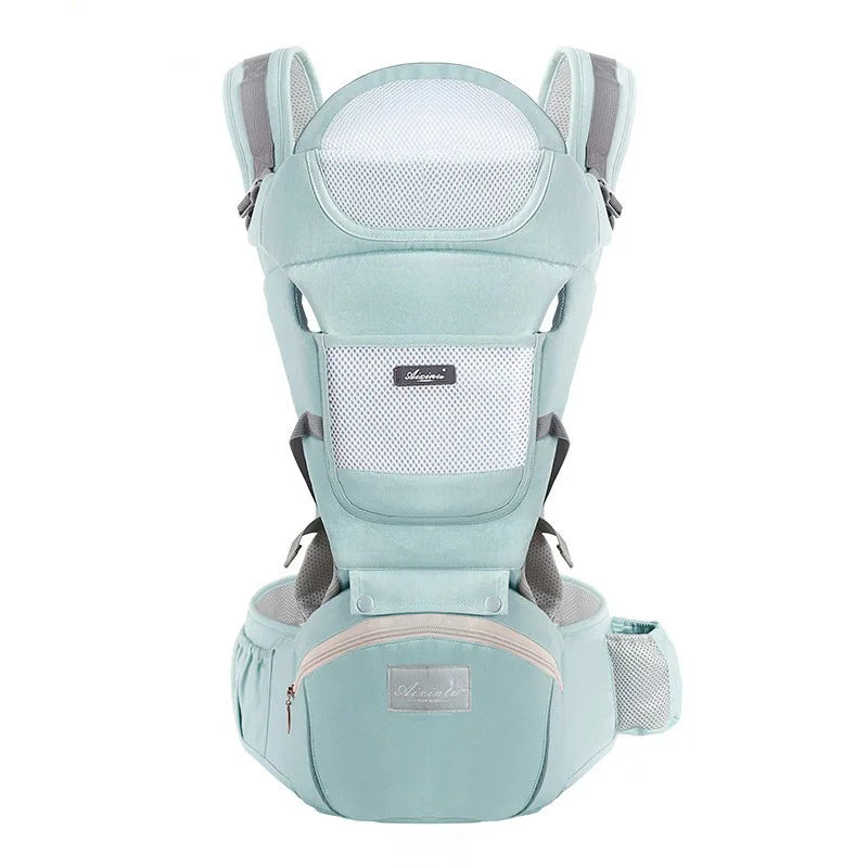 Baby Carrier Ergonomic Infant Carrier with Hip Seat Kangaroo Bag Soft Baby Carrier Newborn to Toddler 7-45lbs Front and Back Bab