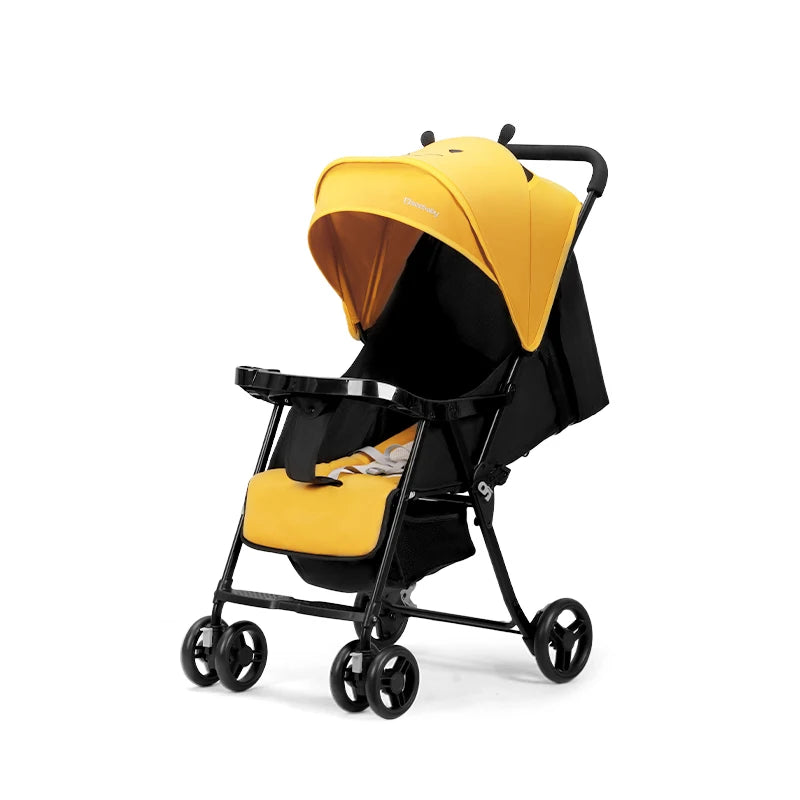 Small Lightweight Stroller Can Sit and Lie Down Travel Pocket Stroller a Button to Close the Car Removable Armrest Umbrella car