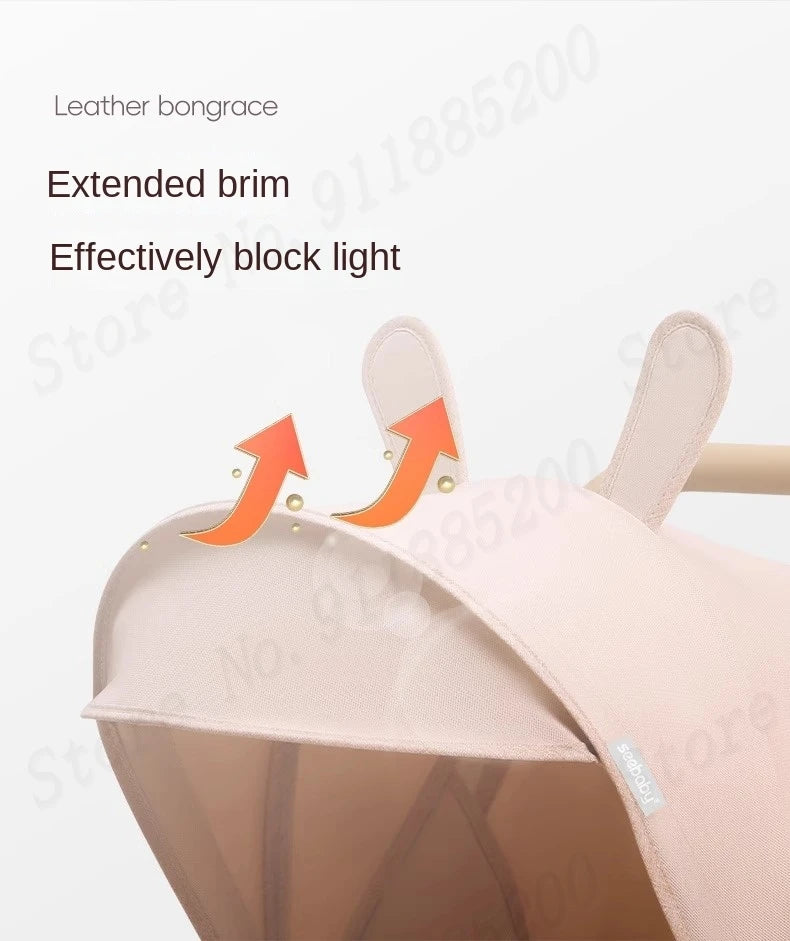 Small Lightweight Stroller Can Sit and Lie Down Travel Pocket Stroller a Button to Close the Car Removable Armrest Umbrella car