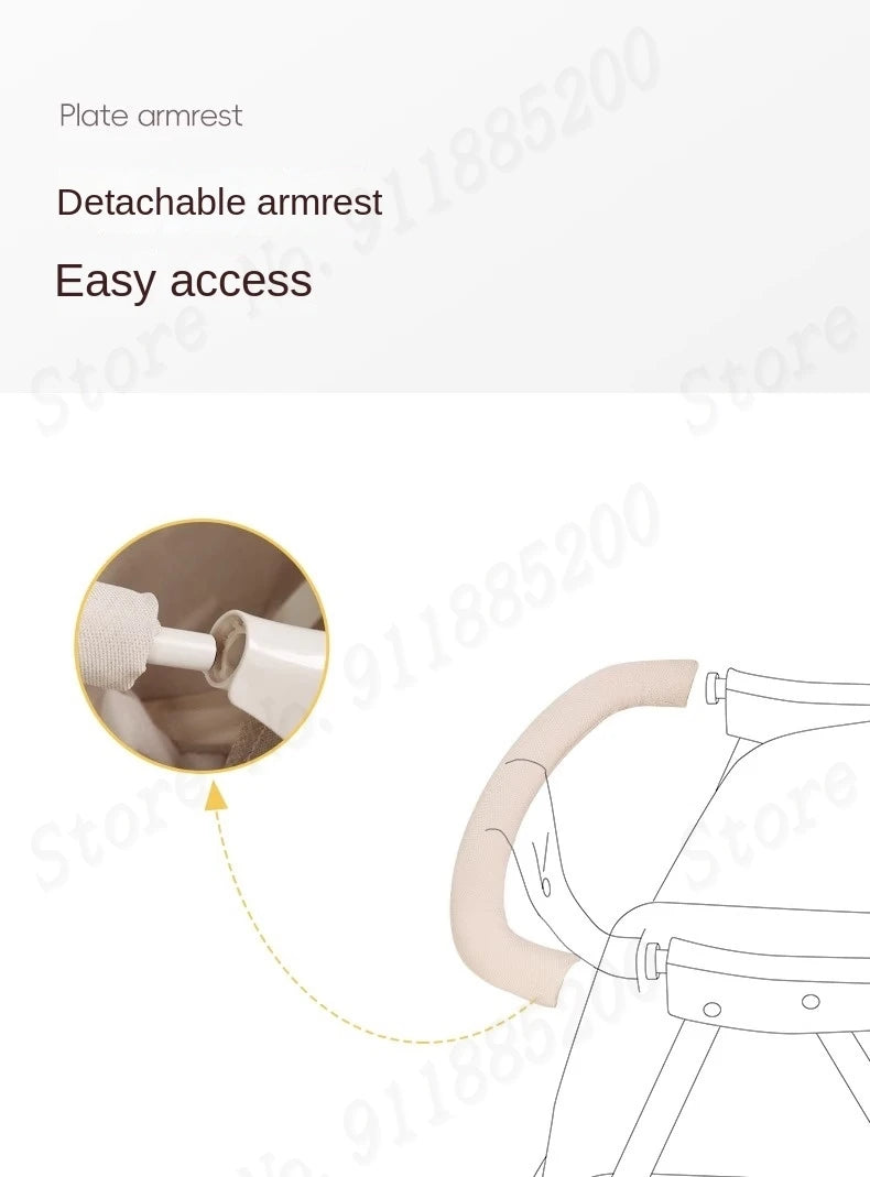 Small Lightweight Stroller Can Sit and Lie Down Travel Pocket Stroller a Button to Close the Car Removable Armrest Umbrella car
