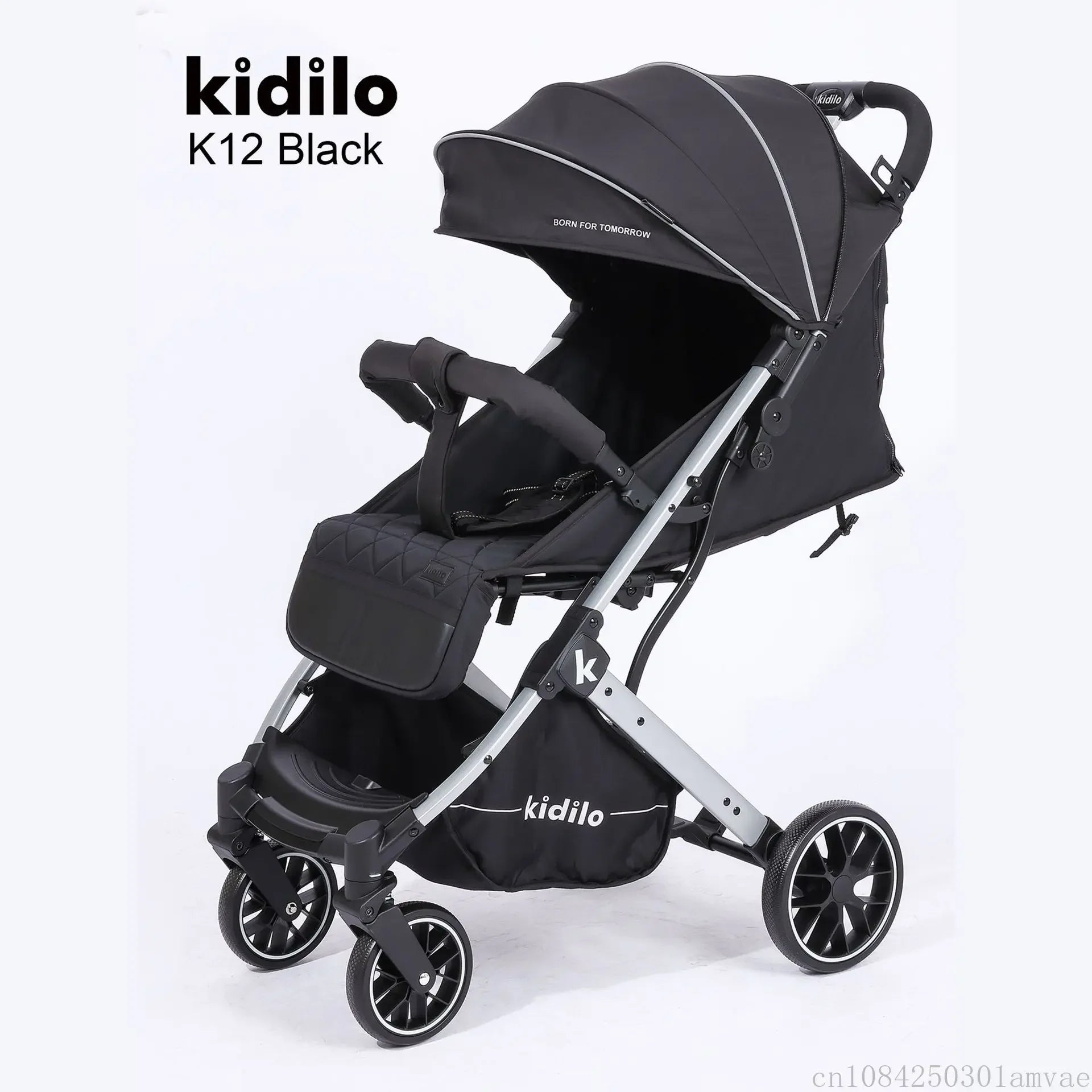 Lightweight baby stroller that can sit or lie down, with one click folding and high appearance, multifunctional baby stroller