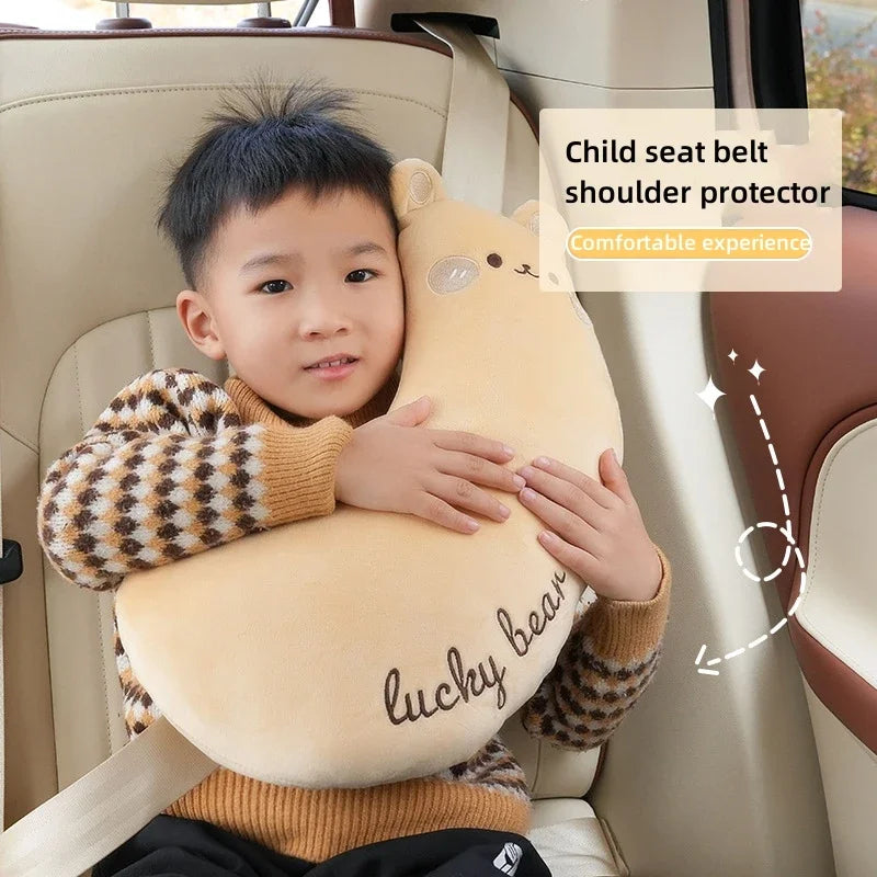 Car Safety Belt Cover Baby Seat Belt Protector Neck Cushion Sleeping Head Support Unicorn Cute Pillow Belt For Children Girl Boy