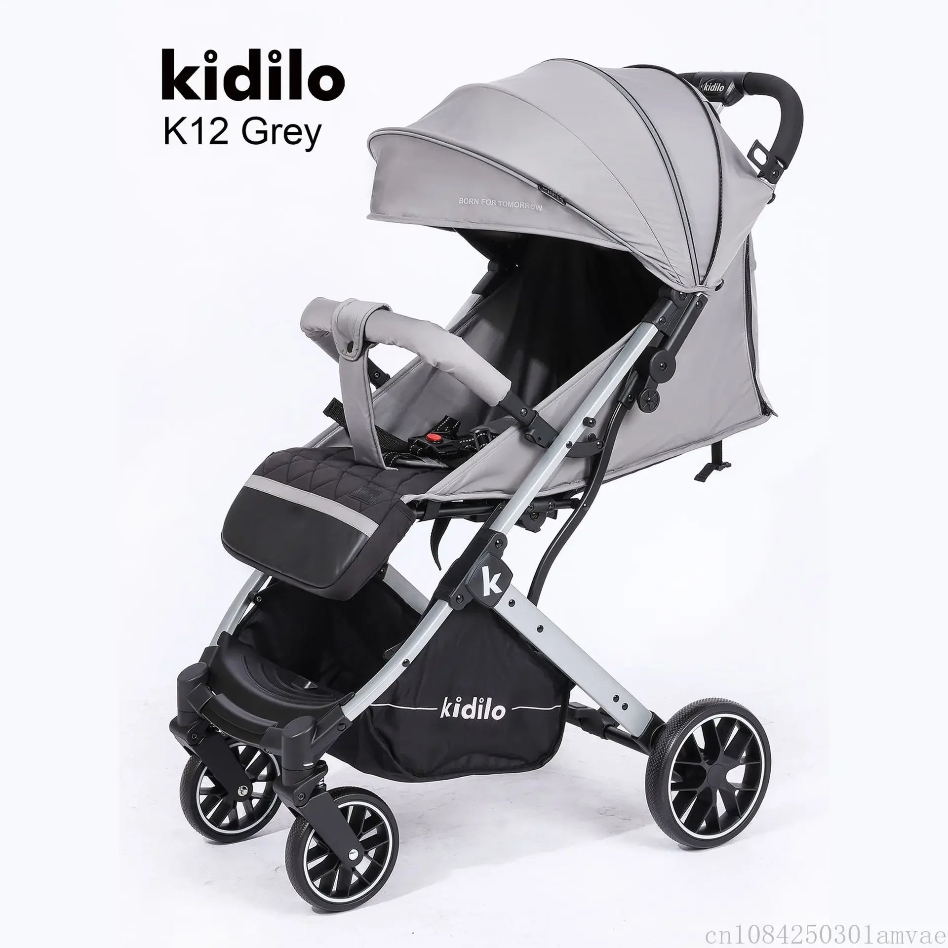 Lightweight baby stroller that can sit or lie down, with one click folding and high appearance, multifunctional baby stroller