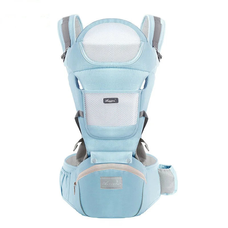 Baby Carrier Ergonomic Infant Carrier with Hip Seat Kangaroo Bag Soft Baby Carrier Newborn to Toddler 7-45lbs Front and Back Bab