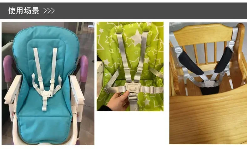 Portable Baby Dining Chair Fixed Belt Washable Baby High Seat Strap Outsidoor Infant Feeding Dinning Cover Seat with Safety Belt (Copy)