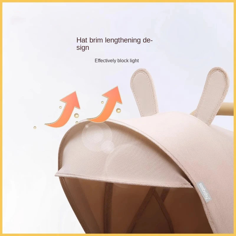 Small Lightweight Stroller Can Sit and Lie Down Travel Pocket Stroller a Button to Close the Car Removable Armrest Umbrella car