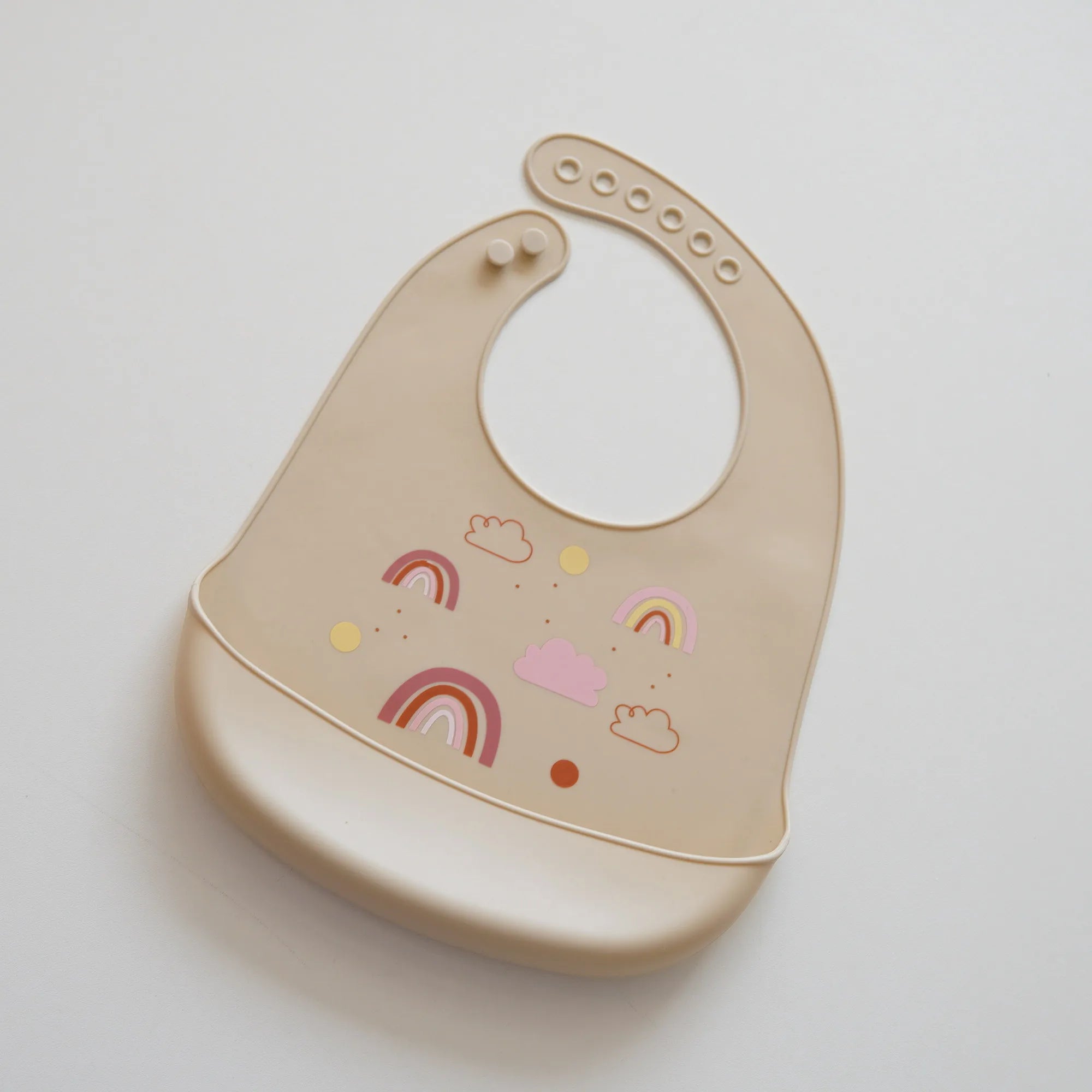 New lightweight penguin rainbow rice bag, food grade silicone rice bag for babies aged 0-1, adjustable and portable bib