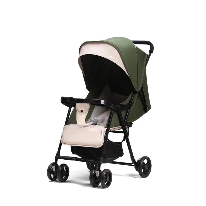 Small Lightweight Stroller Can Sit and Lie Down Travel Pocket Stroller a Button to Close the Car Removable Armrest Umbrella car